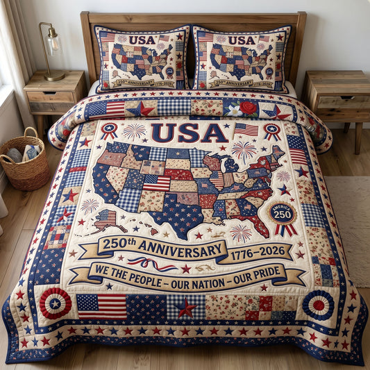 Liberty Legacy 3-Piece Quilted Bedding Set GFTONMU189