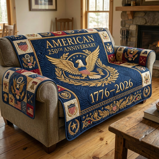 American Pride Quilted Sofa Cover GFTONMU190