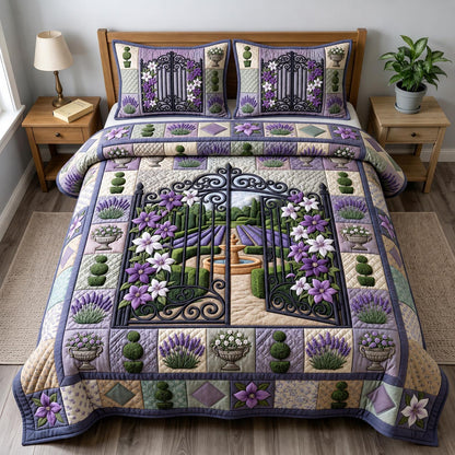 Flower Garden 3-Piece Quilted Bedding Set GFTONMU1921