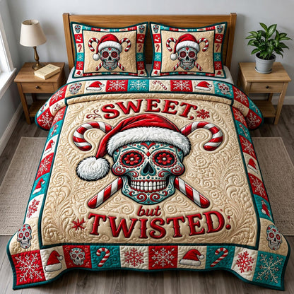 Merry Gothmas 3-Piece Quilted Bedding Set GFTONMU1922