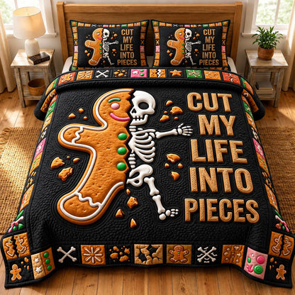 Merry Gothmas 3-Piece Quilted Bedding Set GFTONMU1924