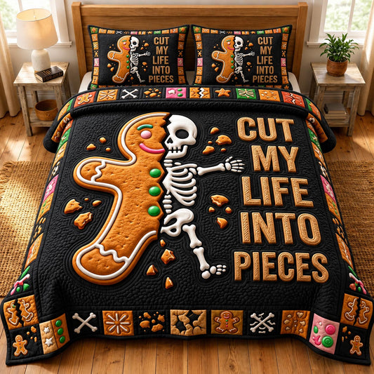 Merry Gothmas 3-Piece Quilted Bedding Set GFTONMU1924