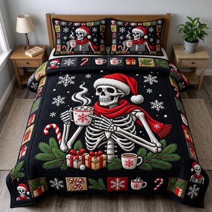 Merry Gothmas 3-Piece Quilted Bedding Set GFTONMU1925