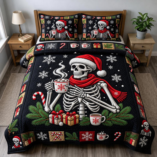 Merry Gothmas 3-Piece Quilted Bedding Set GFTONMU1925