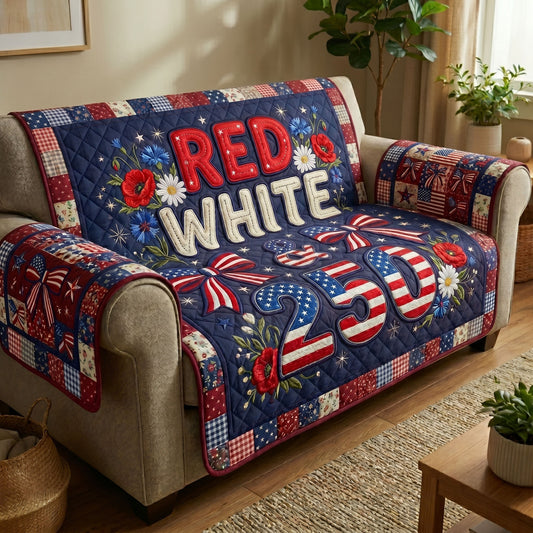 American Pride Quilted Sofa Cover GFTONMU194