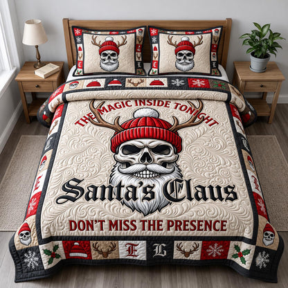 Merry Gothmas 3-Piece Quilted Bedding Set GFTONMU1951