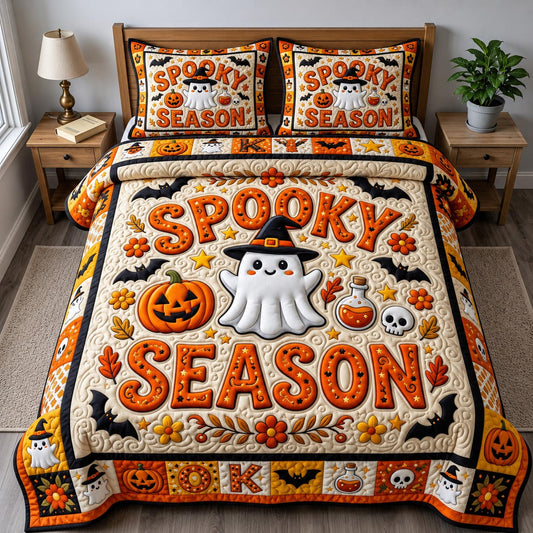 Haunted Halloween 3-Piece Quilted Bedding Set GFTONMU1991