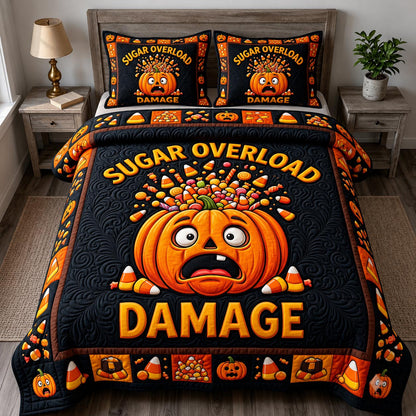 Haunted Halloween 3-Piece Quilted Bedding Set GFTONMU1993