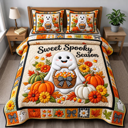 Haunted Halloween 3-Piece Quilted Bedding Set GFTONMU1995