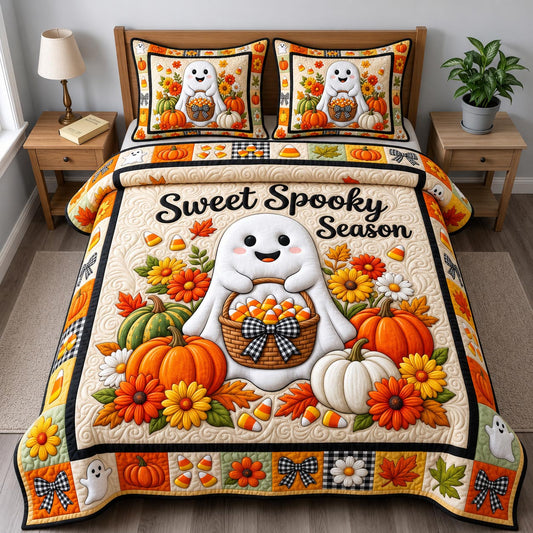 Haunted Halloween 3-Piece Quilted Bedding Set GFTONMU1995