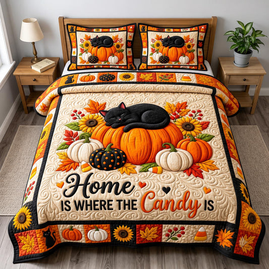 Haunted Halloween 3-Piece Quilted Bedding Set GFTONMU1996