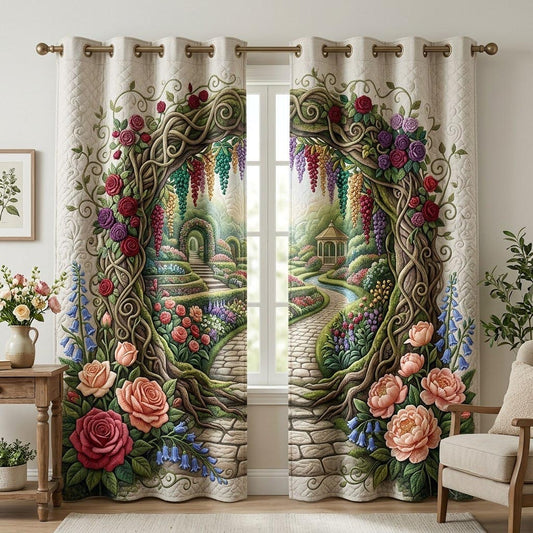 Flower Garden Quilted Curtains GFTONMU1998