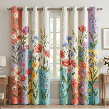 Flower Garden Quilted Curtains GFTONMU1999