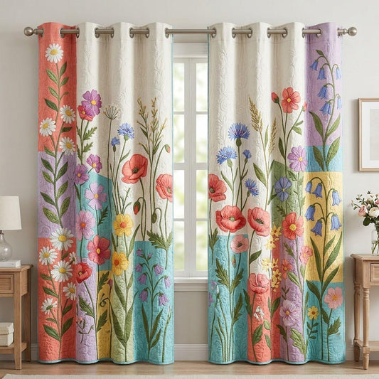 Flower Garden Quilted Curtains GFTONMU1999