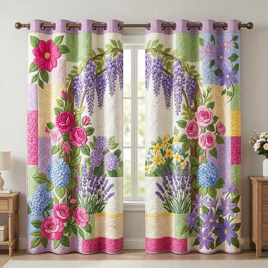 Flower Garden Quilted Curtains GFTONMU2000