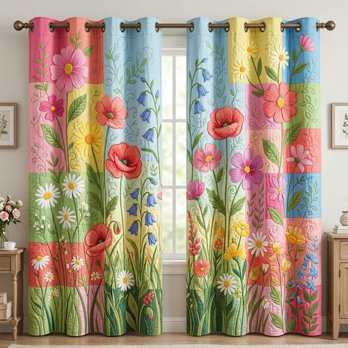 Flower Garden Quilted Curtains GFTONMU2001