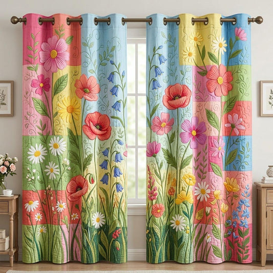 Flower Garden Quilted Curtains GFTONMU2001