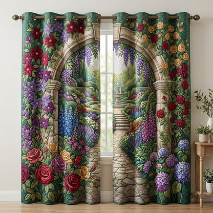 Flower Garden Quilted Curtains GFTONMU2002