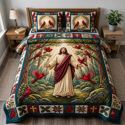 Jesus Christ 3-Piece Quilted Bedding Set GFTONMU2047