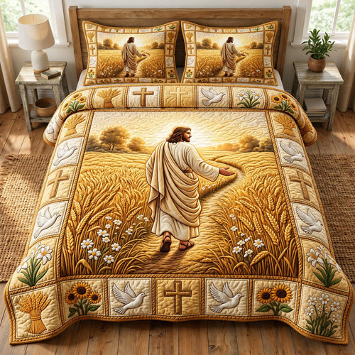 Jesus Christ 3-Piece Quilted Bedding Set GFTONMU2048