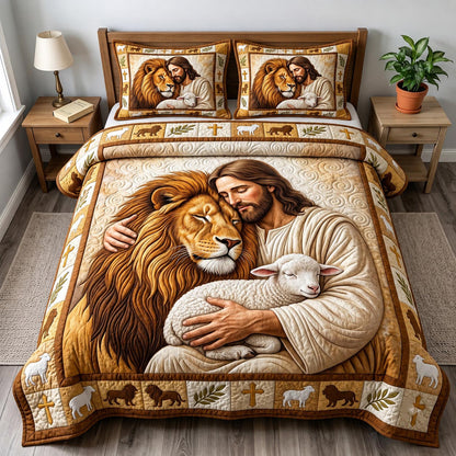 Jesus Christ 3-Piece Quilted Bedding Set GFTONMU2049