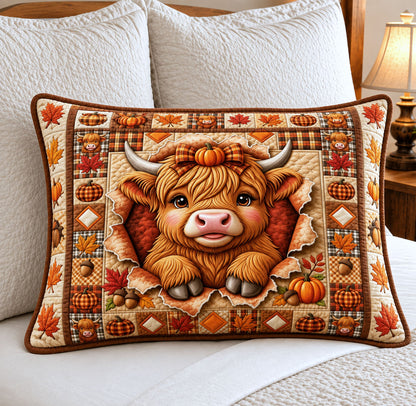 Fall Highland Cow Bedding Pillow Case GFTONMU2113 C1
