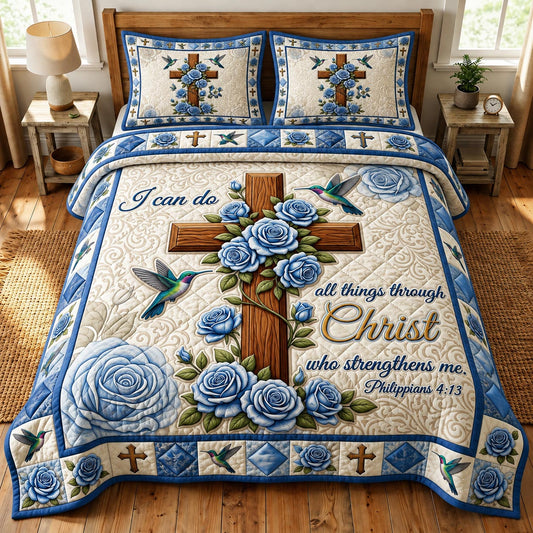Christian Faith 3-Piece Quilted Bedding Set GFTONMU2149