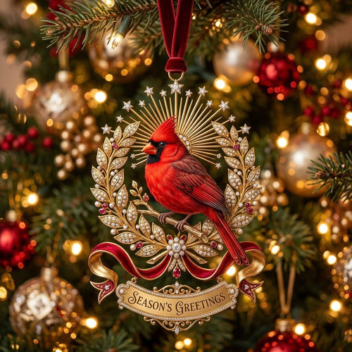 Red Cardinal Christmas Mica Ornament GFTONMU2177