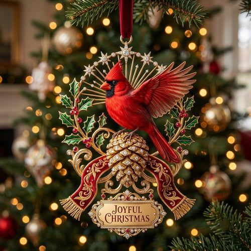 Red Cardinal Christmas Mica Ornament GFTONMU2178
