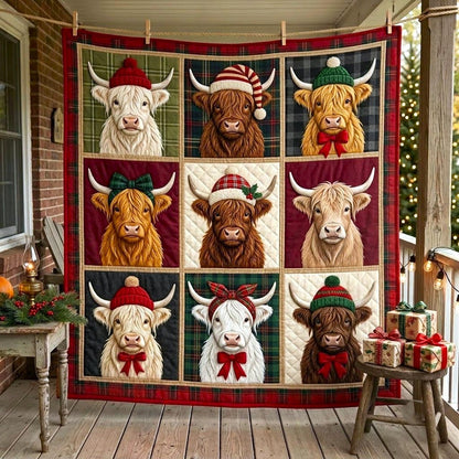 Highland Cow Quilted Blanket GFTONMU2264