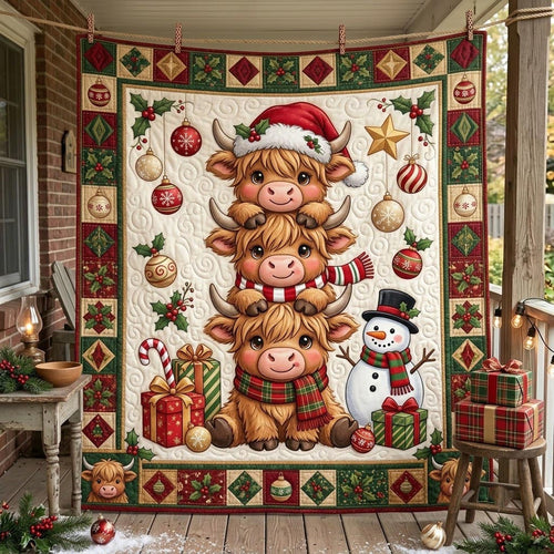Highland Cow Quilted Blanket GFTONMU2266