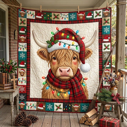 Highland Cow Quilted Blanket GFTONMU2268