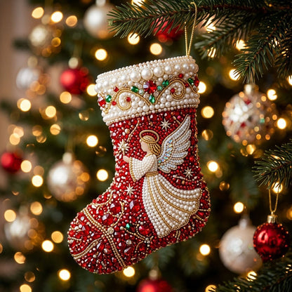 Christmas Stocking Christmas Mica Ornament