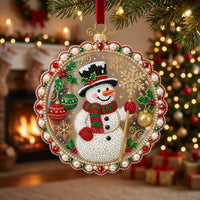 Christmas Snowman Christmas Mica Ornament GFTONMU2311