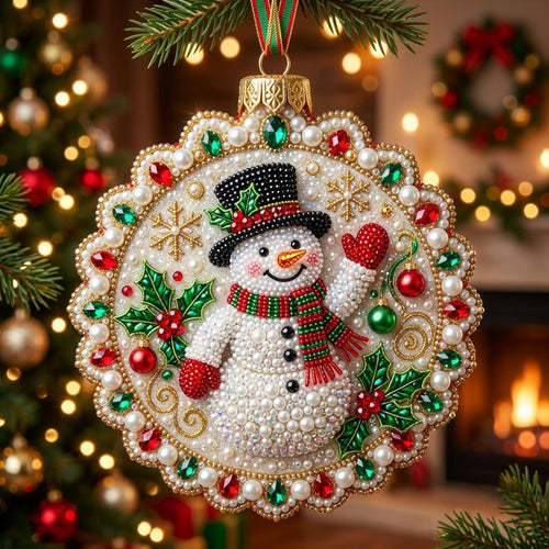 Christmas Snowman Christmas Mica Ornament GFTONMU2312