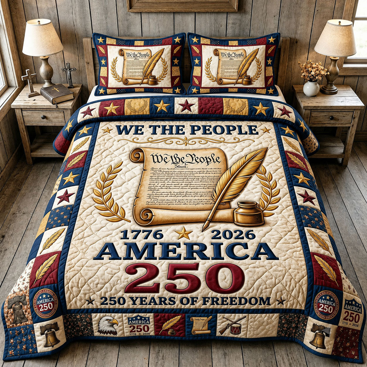 Liberty Legacy 3-Piece Quilted Bedding Set GFTONMU2326