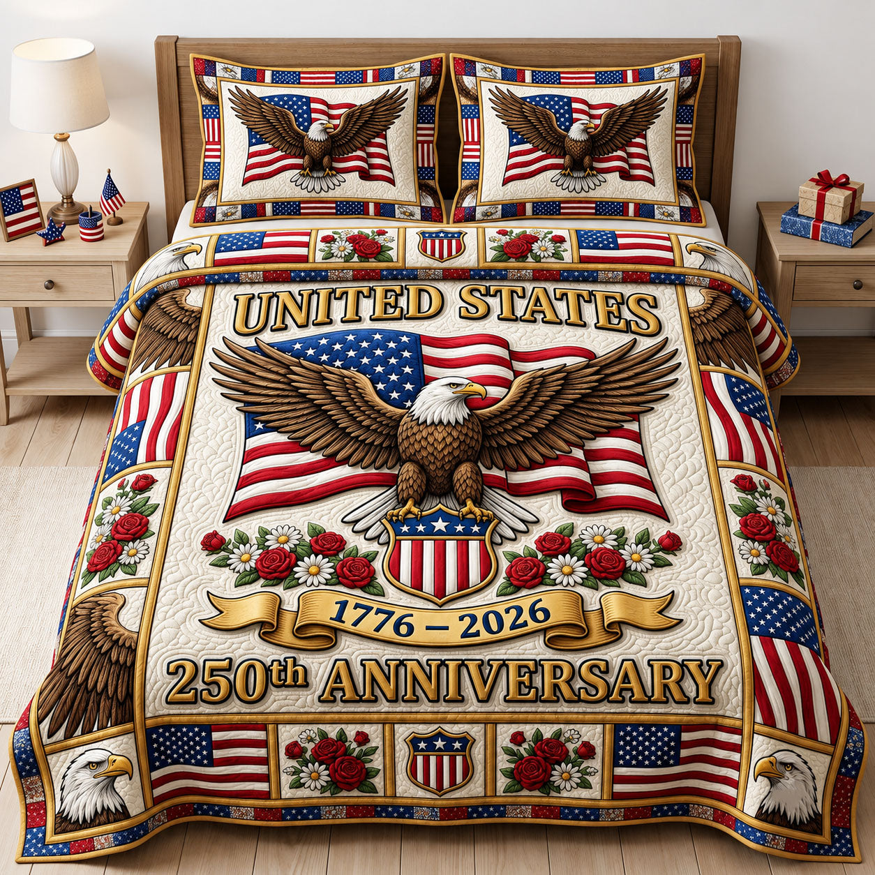 Liberty Legacy 3-Piece Quilted Bedding Set GFTONMU2330