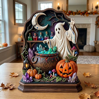 Haunted Halloween Wooden Block 3-Layers GFTONMU2335