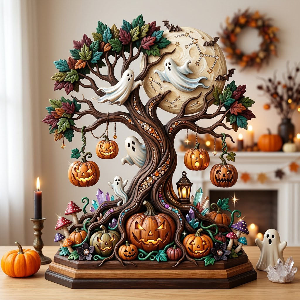 Haunted Halloween Wooden Block 3-Layers GFTONMU2338