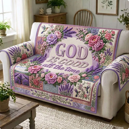 Floral Bible Quilted Sofa Cover GFTONMU2383