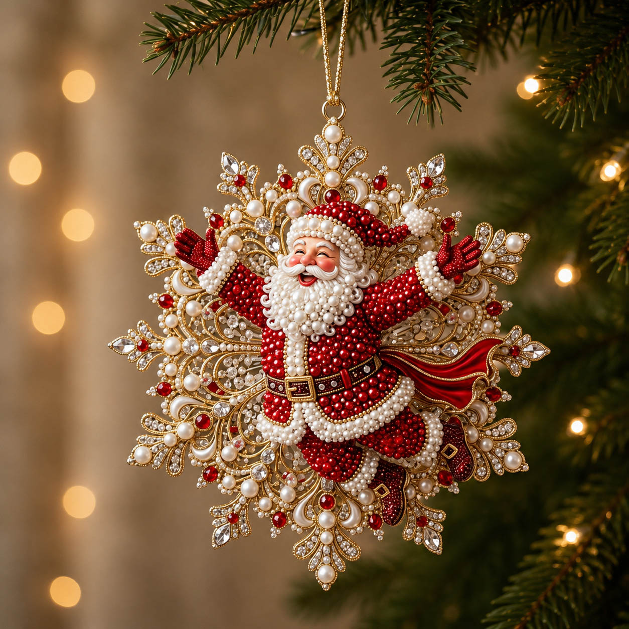 Santa Claus Christmas Mica Ornament GFTONMU2391