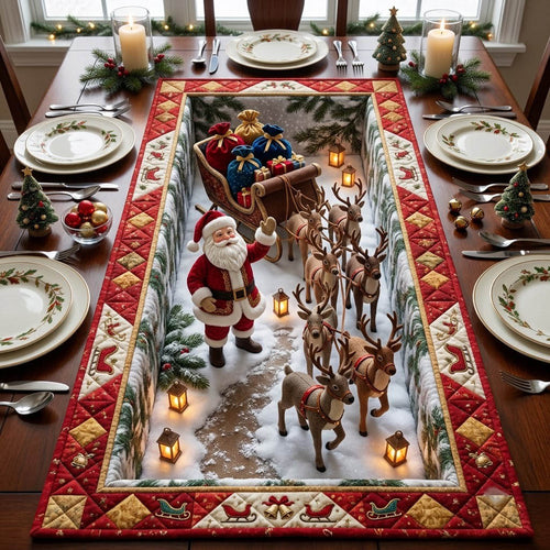 Santa Claus Quilted Table Runner GFTONMU2406