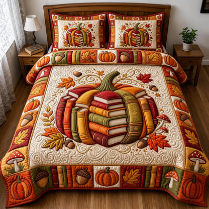 Book Lover 3-Piece Quilted Bedding Set GFTONMU2441