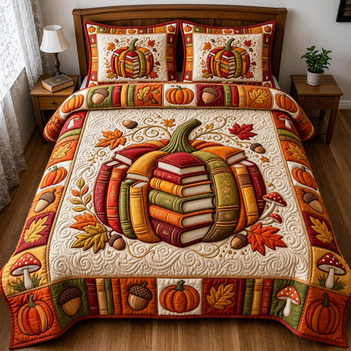 Book Lover 3-Piece Quilted Bedding Set GFTONMU2441