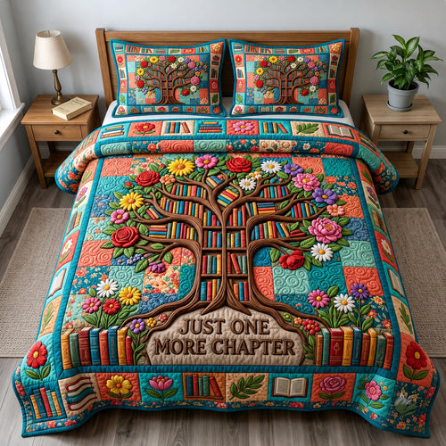 Book Lover 3-Piece Quilted Bedding Set GFTONMU2442
