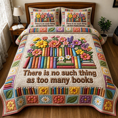 Book Lover 3-Piece Quilted Bedding Set GFTONMU2446