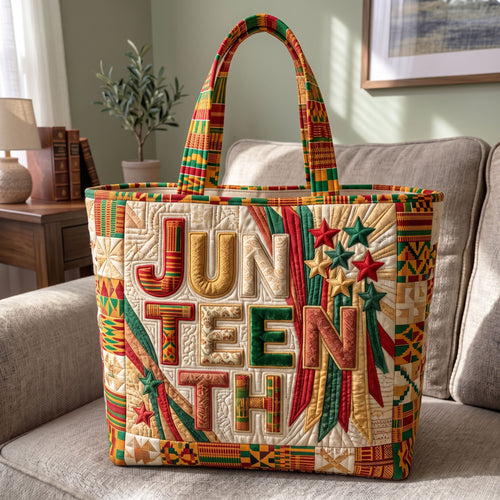 Juneteenth Pride Quilted Tote Bag GFTONMU247