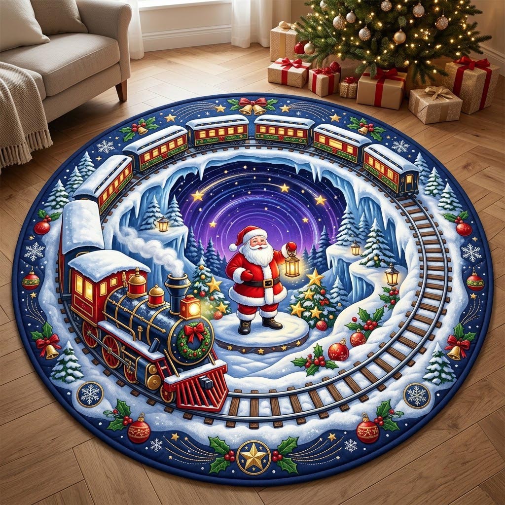 Santa Claus Quilted Round Mat GFTONMU2489