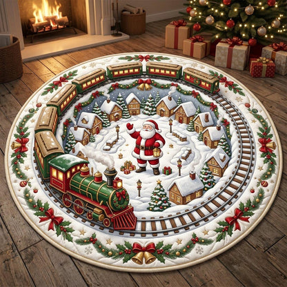 Santa Claus Quilted Round Mat GFTONMU2491