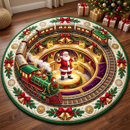 Santa Claus Quilted Round Mat GFTONMU2493